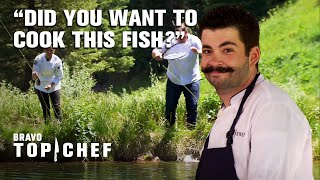 Chefs have to Catch a Fish and then Cook it | Top Chef: Colorado