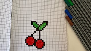 Cute Cherry Pixel Art 🍒