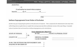 Indiana Expungement Forms How to File Indianapolis