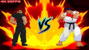 [4K 60FPS] YUJIRO HANMA VS RYU IN JUMP FORCE MUGEN V7