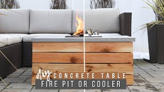 Famous How To Build A Concrete Table (With Cooler Or Fire Pit)! Wealth