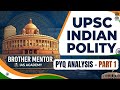 UPSC PRELIMS 2026 | INDIAN POLITY PYQ | FOR ADMISSION 8610245423 | BROTHERMENTORIAS 