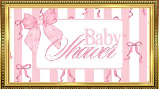 Elegant Coquette Baby Shower Screensaver with Pink Bows and Relaxing Music screenshot 3