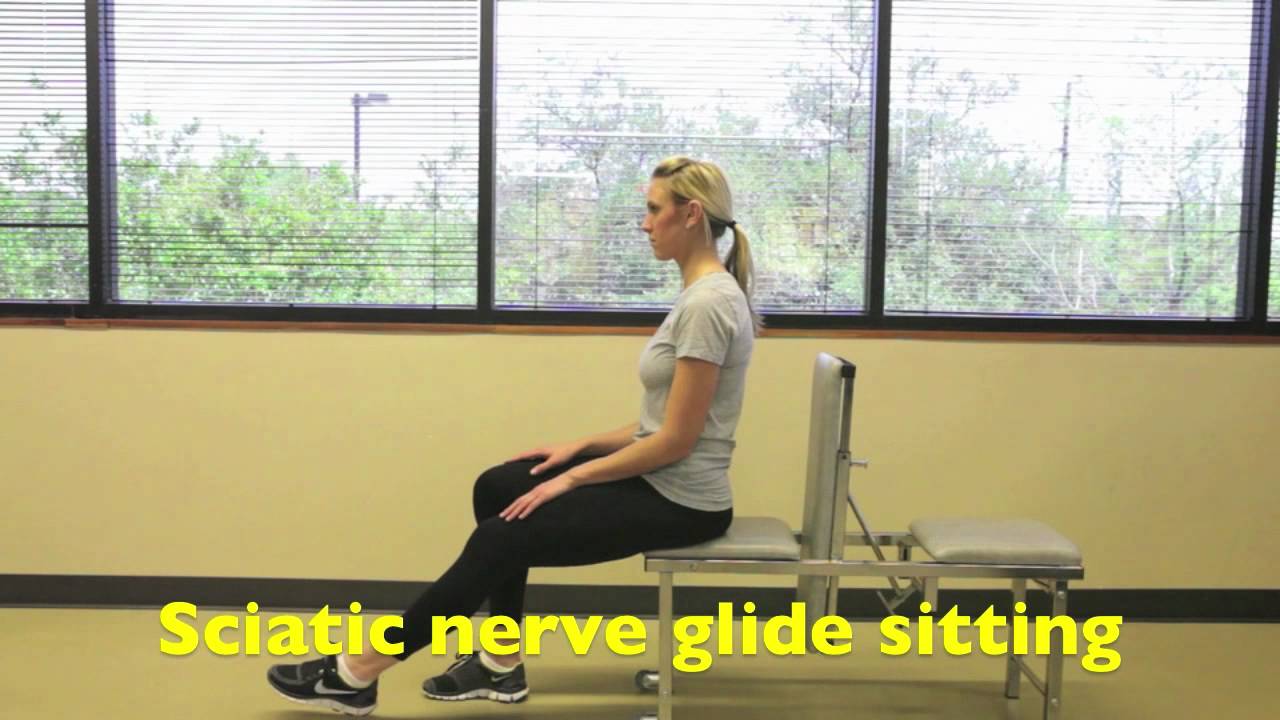 Sciatic Nerve Glide Sitting - YouTube