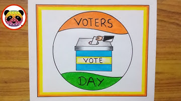 National Voters Day Drawing / National Voters Day Poster / Voters Awareness Drawing
