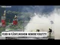 Feuer in Flüchtlingsheim: Mehrere Verletzte
