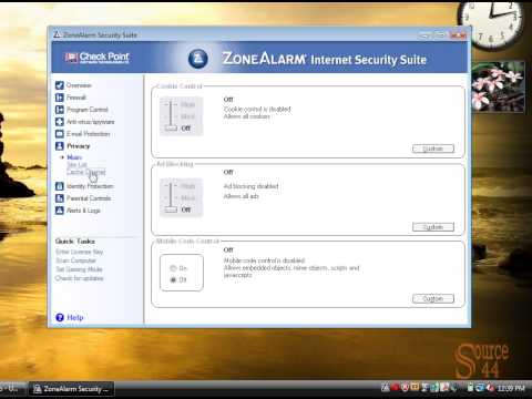 Cleaning your cache with Zonealarm Internet Security Suite