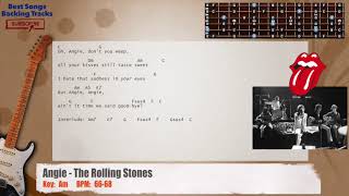 🎸 Angie - The Rolling Stones Guitar Backing Track with chords and lyrics chords