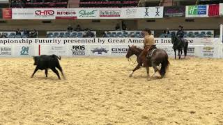 Kelle Earnheart riding Hottist-2018 NCHA Futurity Open 2nd-Go Round 217.5