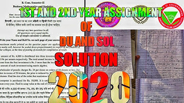 How to upload du Sol assignment PDF 2020 || SOL ASSIGNMENT UPLOAD 2020