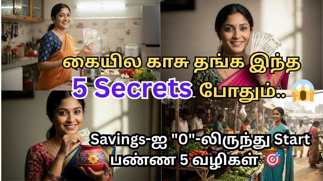 Middle Class குடும்பங்களுக்கு ஒரு வரப்பிரசாதம்! 🏠Start Saving from 0 with these 5 Habits! 5 Secrets
