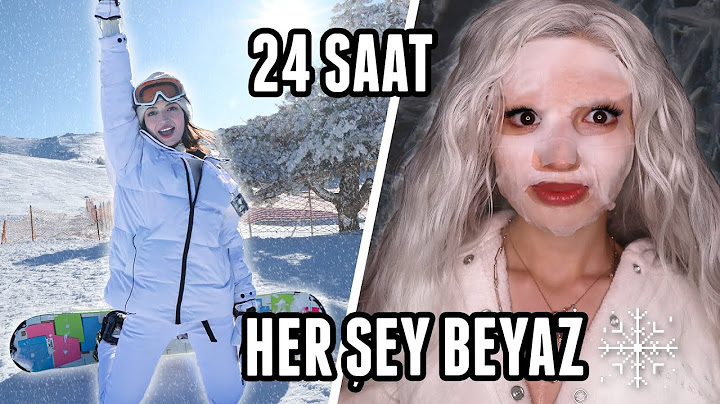 24 SAAT BOYUNCA HER ŞEY BEYAZ!!! (SNOWBOARD, BEYAZ KEDİ, KÖPÜREN MASKE...)