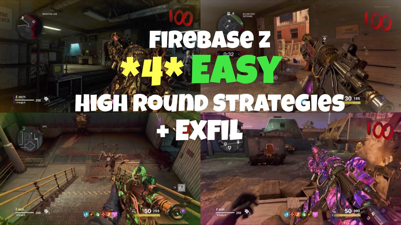 Firebase Z 4 *Easy* High round Strategies + Round 100 Exfil Cold