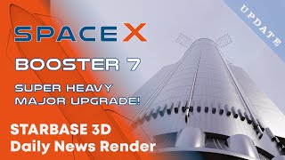 SpaceX Super heavy booster 7 Major upgrade! COPV Array. Starbase Boca Chica Mar. 11. 2022