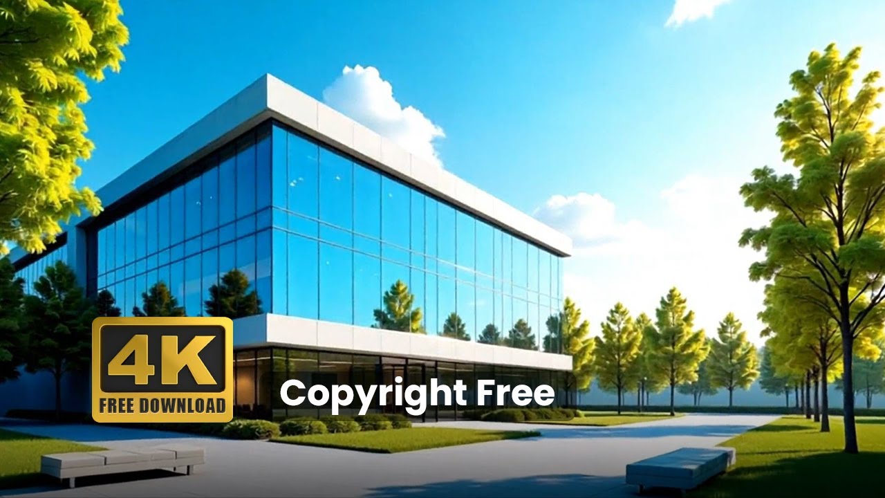 Modern Office Building Tour Outside View | Stunning Glass Architecture & Green Spaces