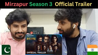 Stani Reaction Mirzapur Season 3 - Official Trailer Pankaj Tripathi, Ali Fazal