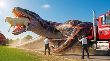 Unbelievable Animal Rescue Mission: Giant Python Attacks Farm Sheep Before Heroic Save!