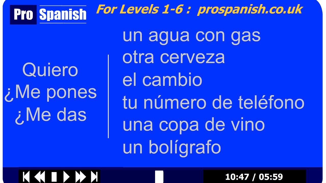 How To Say Can I Have Some Water In Spanish
