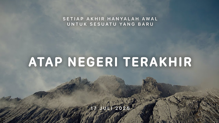 Pengumuman Atap Negeri Terakhir