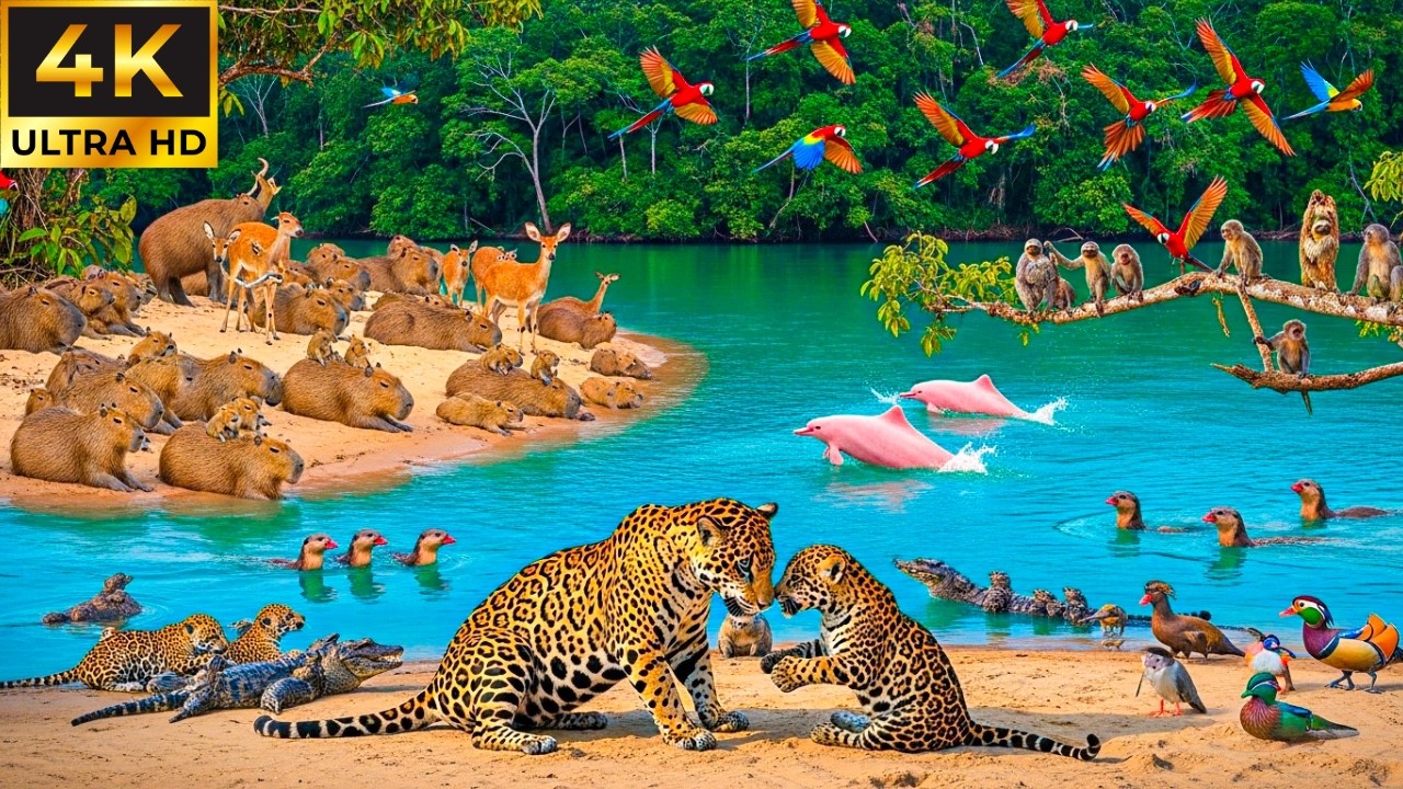 Relaxing Walk in the Amazon 4K Playful Baby Animals – Funny & Adorable Moments (No Music)”