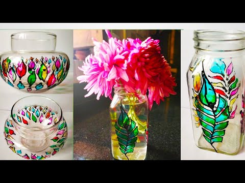 diy--glass-painting--glass-art--home-decor.