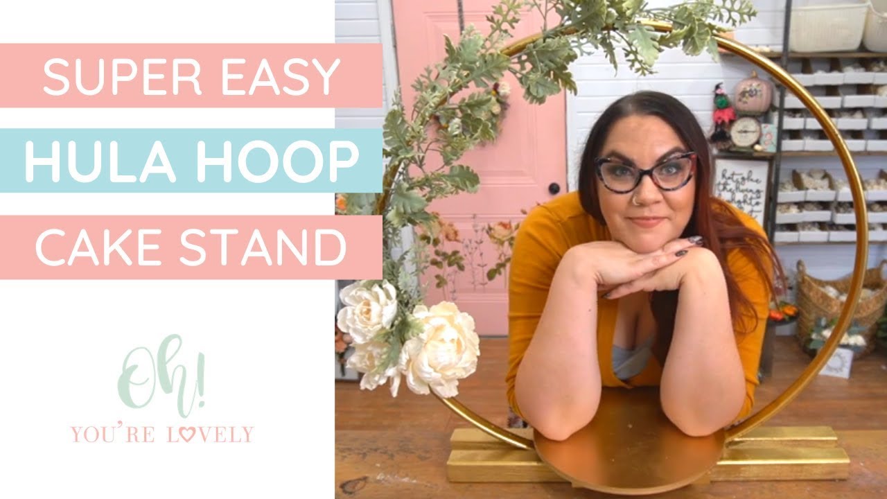 Affordable hoop centerpiece or cake stand