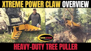 Skidsteer clearing trees with the NEW! Xtreme Power Claw™