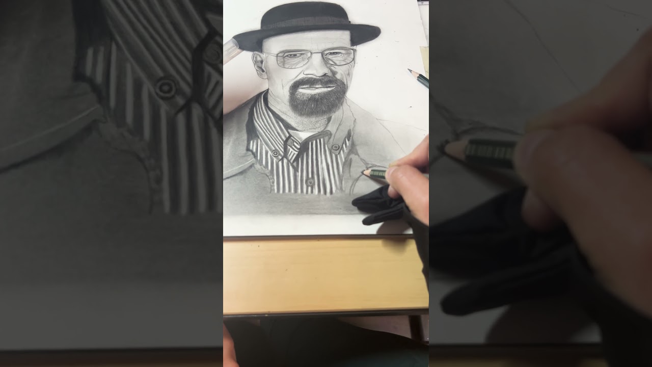 Walter White Portrait Drawing _ Mirli Duval Art