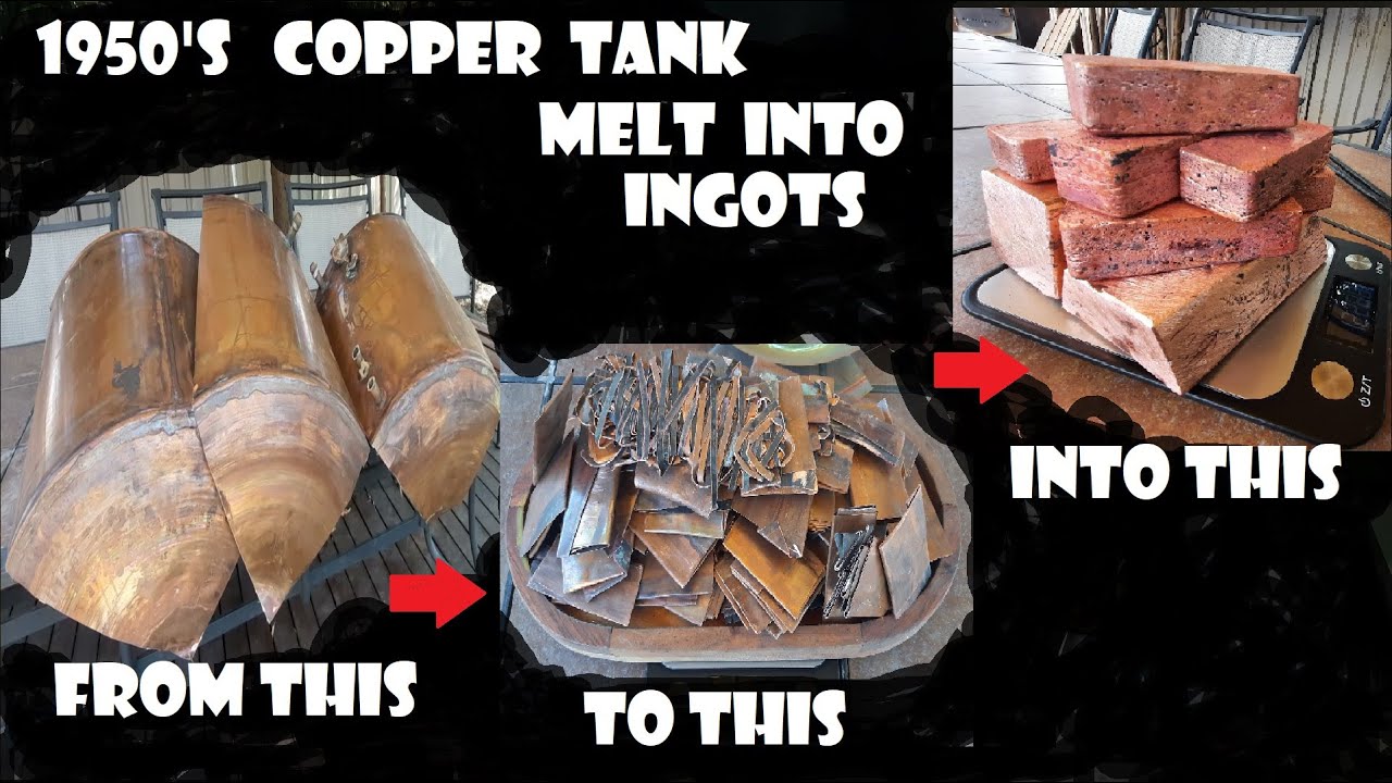 Pure Copper tank Melt into Ingotsasmr copper melting YouTube
