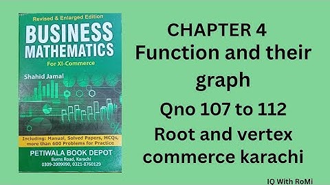 Chapter 4 1st year commerce karachi | function and their graph class 11 | business math Karachi 