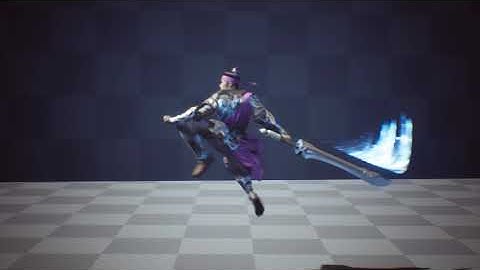 Sword slash with jumping UE4 render