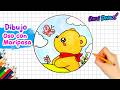 Cómo dibujar PAISAJE CON OSO Y MARIPOSA | Dibujos paso a paso