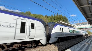 【E353系】特急あずさ42号 信濃境駅通過【12両】
