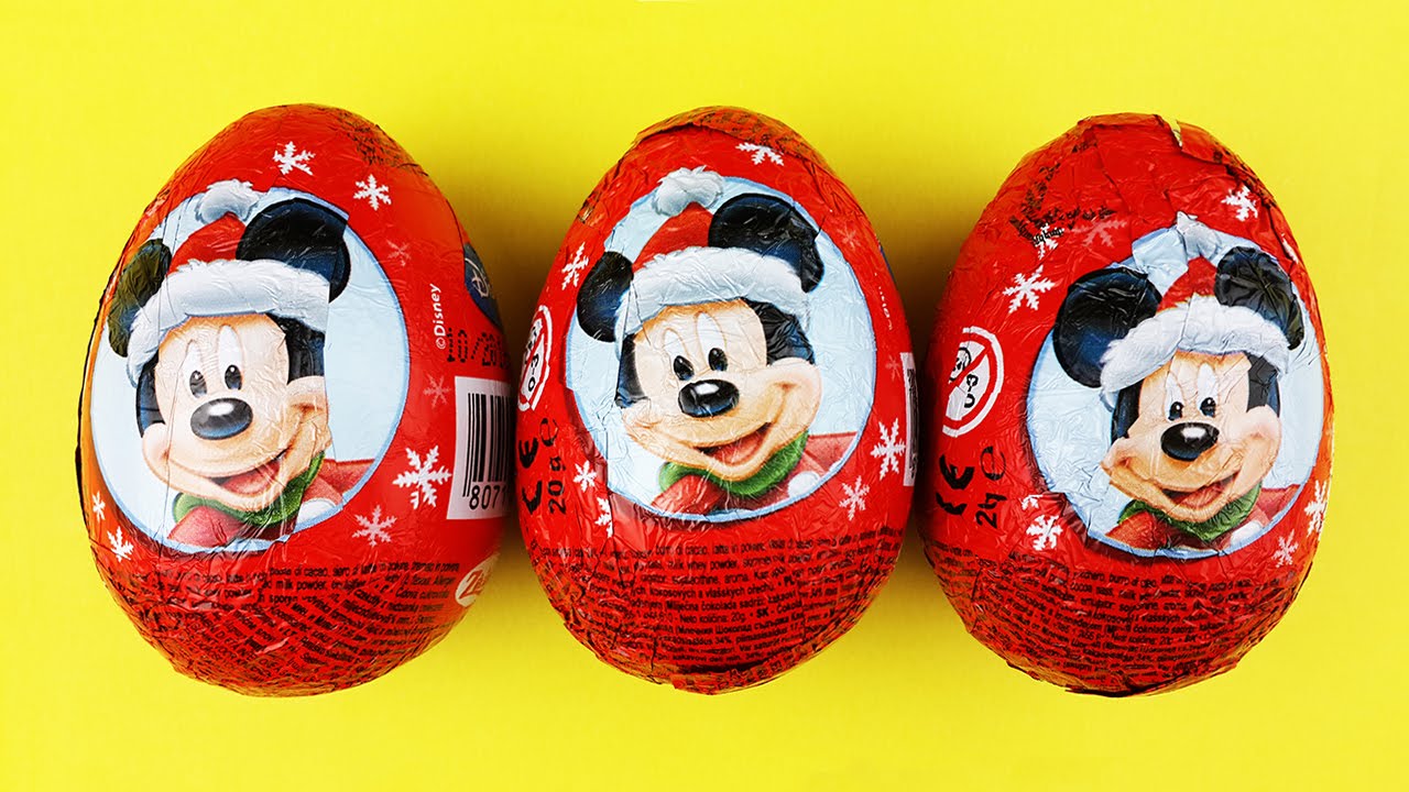 Mickey Mouse Christmas Surprise Eggs Opening - Goofy, Clarabelle Cow ...