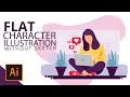 Flat Character illustration in Adobe Illustrator Without Sketch | Syeda's Graphics.