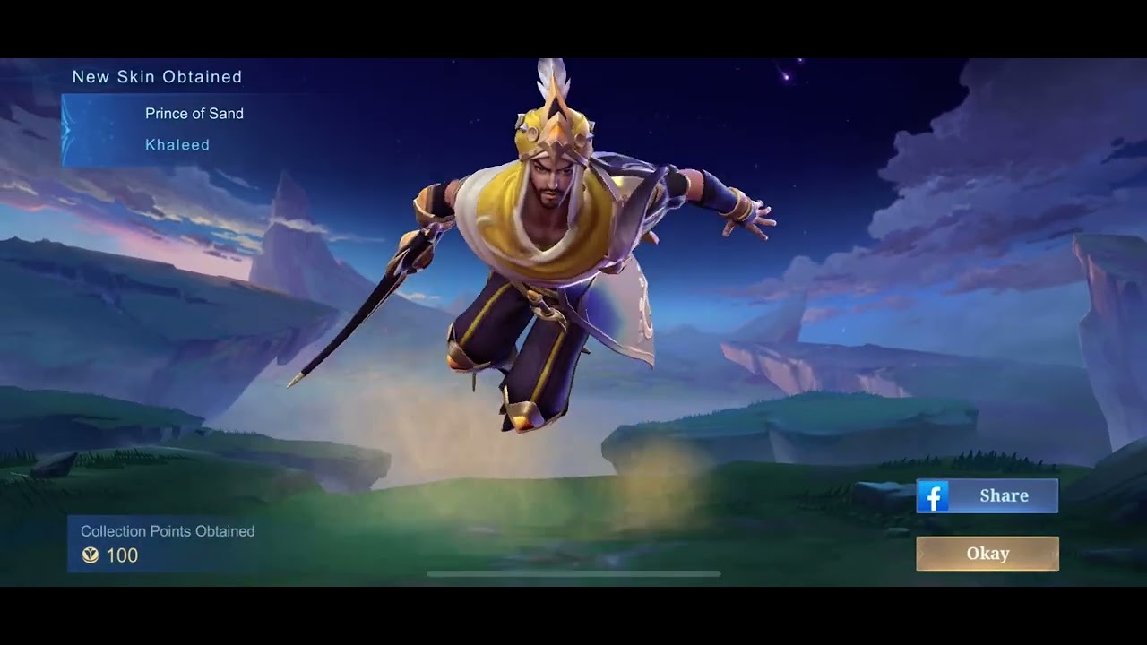 Mobile Legends Free Skin Giveaway : Khaleed - Prince of Sand , New Skin Obtained 24-July2025
