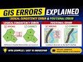 Logical Consistency Error &amp; Positional Error in GIS | Simple Hindi Explanation | All exams 