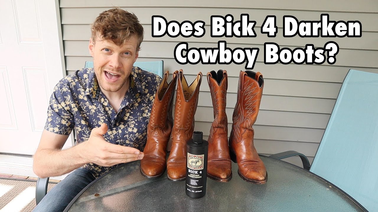 Using Bick 4 Leather Conditioner on Cowboy Boots 