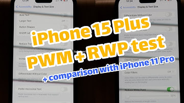 iPhone 15 Plus PWM and RWP tests