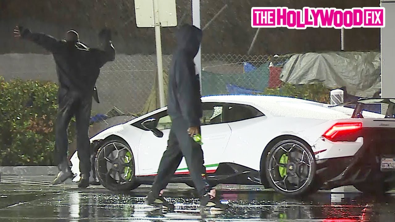 Sheck Wes Crashes His $350,000 Lamborghini In The Rain & Starts Dancing While Waiting On Help