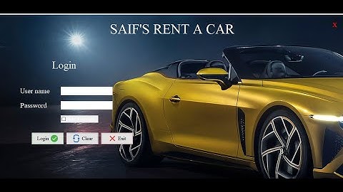Rent A Car Software in (Java NetBeans) || Car Rental Solution