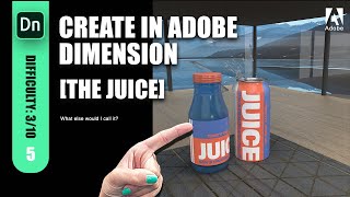 05 || Make this 'Drink Scene' || LEARN ADOBE DIMENSION || How to  || Perfect for client work!