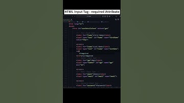 Mastering HTML Input Types: Required Attribute Explained! #htmlform #codewithmayur