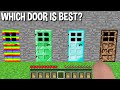 WHICH DIRT DOOR or DIAMOND DOOR or GOLD DOOR or RAINBOW DOOR or BEDROCK DOOR is BEST in Minecraft ?