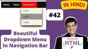 Create a Beautiful Dropdown Menu in Navigation Bar || HTML Tutorial in Hindi #42