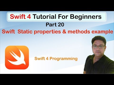 Swift 4 Tutorial For Beginners #Part20 Swift Static properties and method