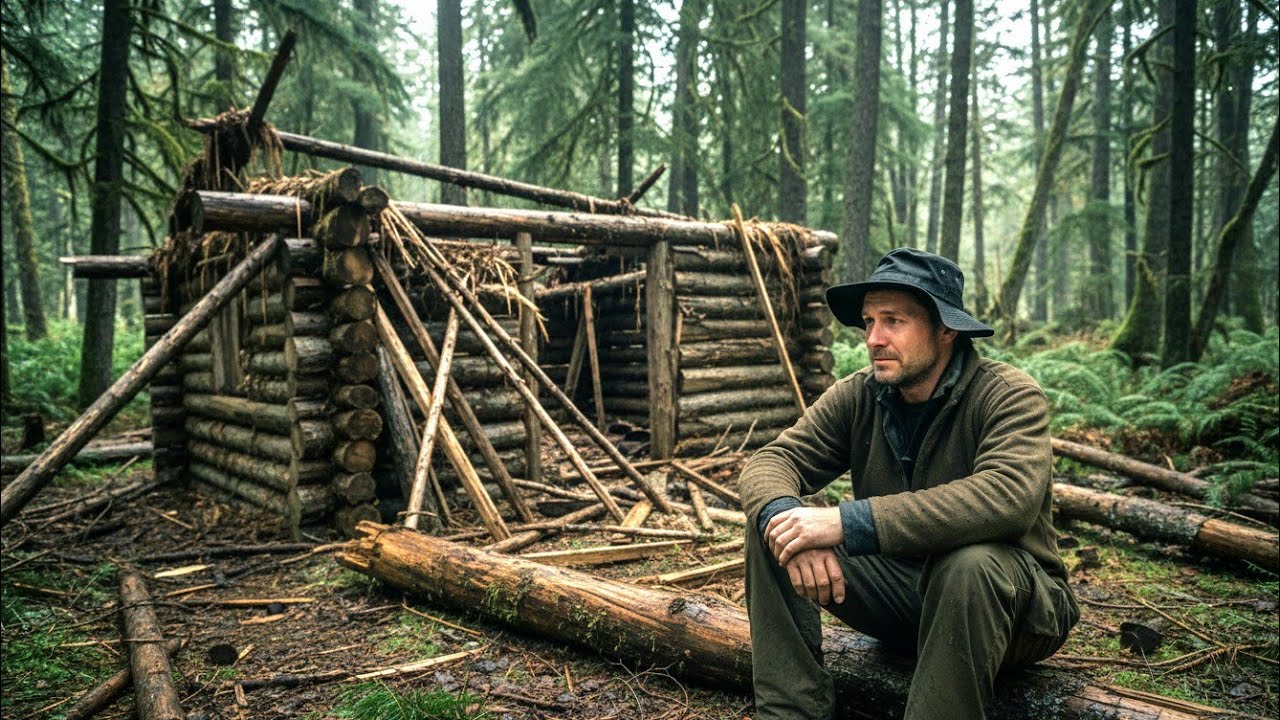 Someone Destroyed My Bushcraft Cabin in the Forest