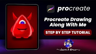 Procreate One Eye Monster😱😱Procreate Drawing |#Procreate #Procreatedrawing #digitalart #learnandearn screenshot 3