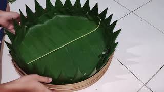 Tutorial Membuat Hiasan Daun Pisang Untuk Tumpeng