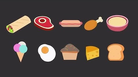 Food Animated Icons Stock Motion Graphics